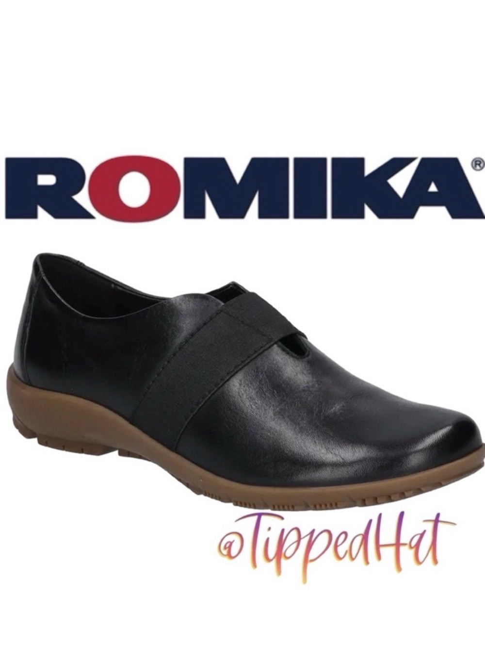 NWOB $145 Romika Loire 03 Slip On - Black